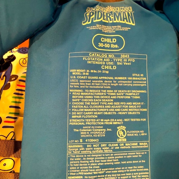 Spider-Man Child Life Vest - Picture 5 of 5